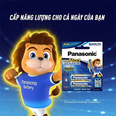 Vỉ Pin kiềm Panasonic Alkaline Evolta AA LR6EG/2B-V (2 viên/10 viên) - Hàng chính hãng