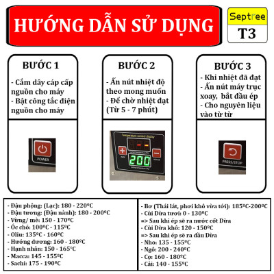 Máy ép dầu thực vật chuyên nghiệp phiên bản nâng cấp hoàn toàn thương hiệu cao cấp Septree T3 - Hàng Nhập Khẩu