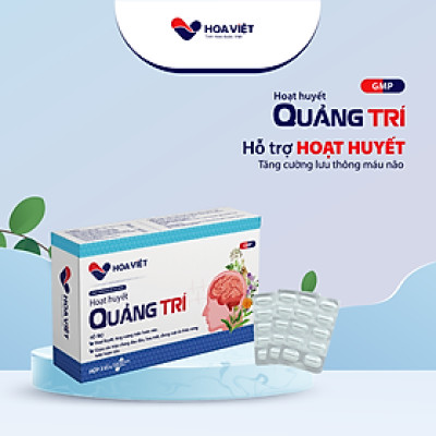 Hoạt Huyết Bổ Não Quảng Trí Hoa Việt - Hỗ trợ tuần hoàn não, bổ não, cải thiện trí nhớ hộp 30 viên