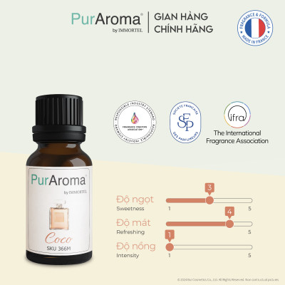 [Best Seller] Combo 7 Tinh Dầu Thiên Nhiên Nguyên Chất PurAroma by IMMORTEL 10mL Chính Hãng Pháp