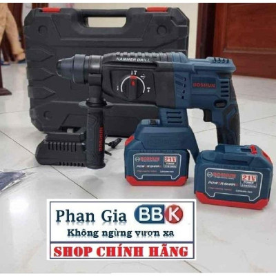 [chính hãƞg] Máy Khoan Bê Tông Dùng Pin 3 chức năng BOSHUN 21V - 2 Pin 15 CELL - Động cơ không chổi than, BH 1 năm