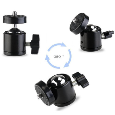 Đầu bi cầu xoay 360 độ ren 1/4 gắn tripod chân máy ảnh chân đèn - Hàng chính hãng