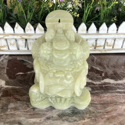 Tượng Cóc Ba Chân, Cóc Ngậm Tiền, Thiềm Thừ phong thủy chiêu tài lộc đá ngọc Onyx - Dài 15 cm