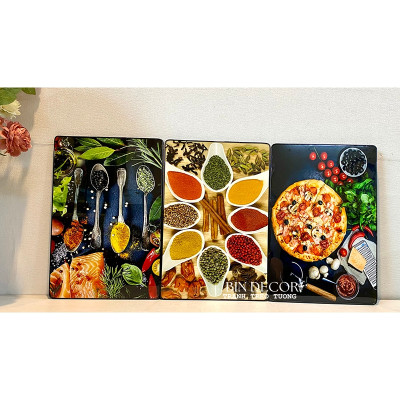 (ẢNH THẬT) Tranh treo tường gia vị trang trí decor phòng ăn phòng bếp kèm đinh treo