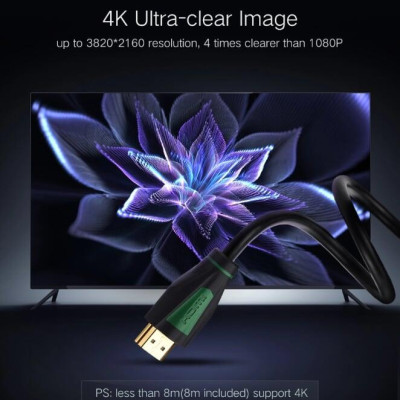Ugreen UG30189HD116TK 1M màu Đen Cáp tín hiệu HDMI chuẩn 1.4 hỗ trợ phân giải 4K * 2K - HÀNG CHÍNH HÃNG