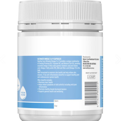 Omega 3-6-9 Úc Healthy Care Ultimate 1000mg Tạo sức khỏe cho tim, não, khớp, mắt và cải thiện da khô - OZ Slim Store
