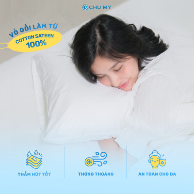Vỏ gối cao cấp - Vỏ gối Cotton 100% - Tiêu chuẩn vỏ gối khách sạn 5 sao - Vỏ gối mát mẻ mịn màng