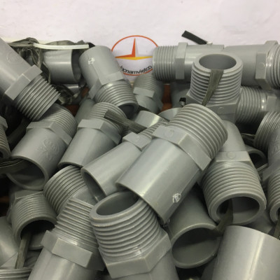 Nối PVC ren ngoài 34 ống 27 nhựa Bình Minh( 10 cái )