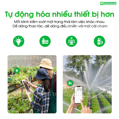 Công Tắc Thông Minh Wifi Hunonic, Công Tắc Hẹn Giờ Không Cần Internet - LAHU04 RTC