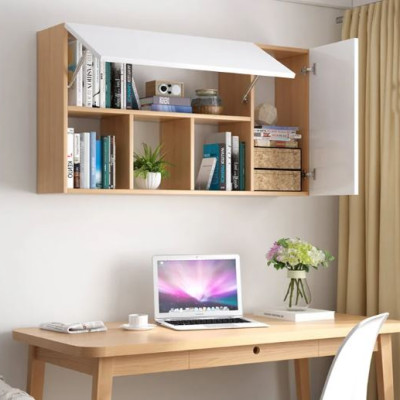 Kệ Tủ Sách Treo Tường 4 Ngăn 2 Cánh Juno Sofa CTKT707 KT 120 x 65 x 24 cm