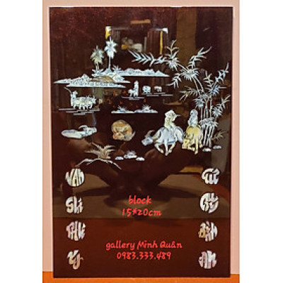 Đốc lịch khảm ốc sơn mài - Quê hương