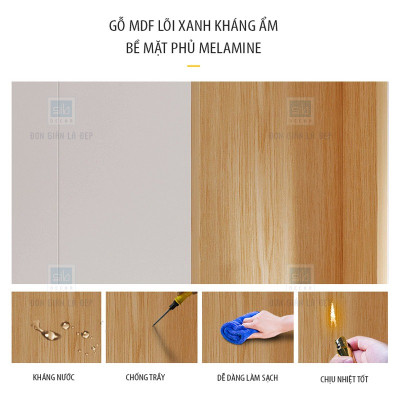 Tủ Vang Gỗ Trưng Bày Phối Cánh Kính Cường Lực, Đèn LED Thương Hiệu SIB Decor TCK14
