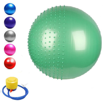 Bóng tập Yoga Nửa Gai + Nửa Trơn 3D -75cm Cao Cấp – Tặng kèm bơm( Hàng Cao Cấp Chính hãng)