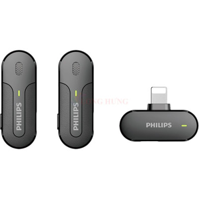 Micro không dây Wireless Lavalier Philips 2 Micro DLM9002 - iP - Hàng chính hãng