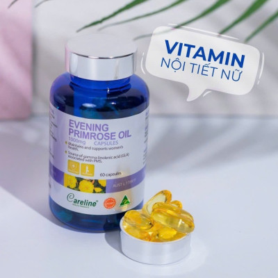 Viên tinh dầu hoa anh thảo Careline Evening Primrose Oil 60 viên giúp điều hoà nội tiết tố đẹp da