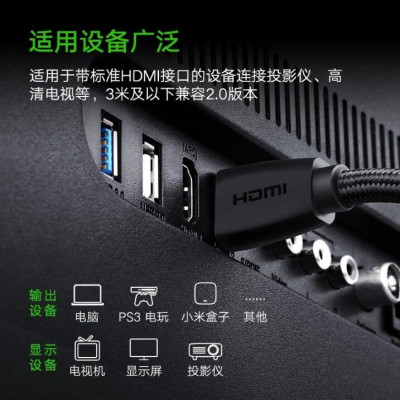 Ugreen UG40408HD118TK 1M màu Đen Cáp tín hiệu HDMI chuẩn 2.0 hỗ trợ phân giải 4K - HÀNG CHÍNH HÃNG