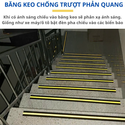 Băng Keo Chống Trượt 5cm x 5 Mét Chống Trơn Trượt Sàn Nhà, Cầu Thang An Toàn Cho Trẻ Em, Người Lớn