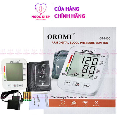 Máy đo huyết áp điện tử bắp tay OROMI GT-702C - Nhập khẩu chính hãng - Bảo hành 3 năm