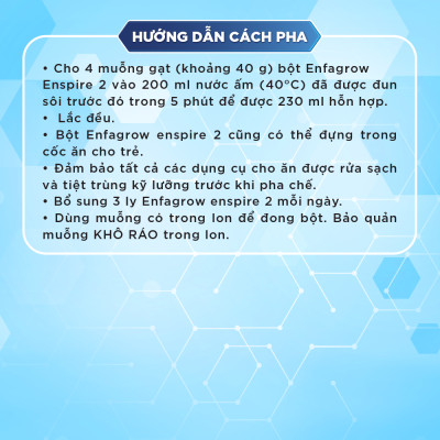 Sữa bột Enfagrow Enspire 2 - 850G dành cho trẻ từ 1-3 tuổi