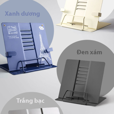 Giá Đỡ đỡ sách, đọc sách, đỡ điện thoại máy tính bảng đa năng chống cận Hợp Kim Nhôm Cao Cấp có thể điều chỉnh chiều cao. Hỗ Trợ Chống Mỏi Cổ, Vai, Gáy. Hàng Chính Hãng KitAcoom