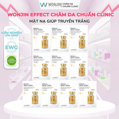 Combo 10 Mặt Nạ Dưỡng Trắng WonJin Effect Water Toning Mask 30g