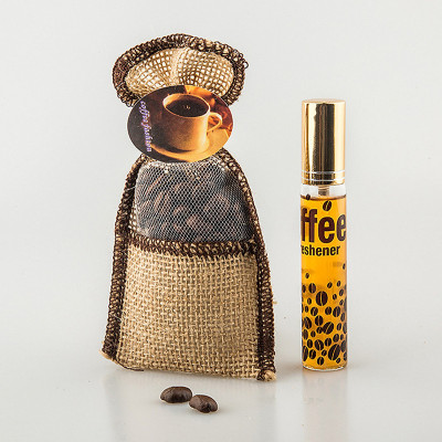 Túi Thơm Cafe Treo Ô Tô, Xe Hơi - Có Tặng Kèm Chai Tinh Dầu Cafe - Hàng Loại 1 - Chính Hãng MINIIN