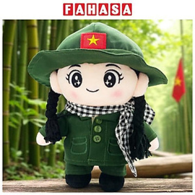 Gấu Bông Đồng Chí Nữ Thanh Niên Xung Phong 25 cm - ZooZoo