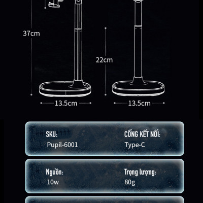 Chân livestream điện thoại Zaki có đế làm mát với sò lạnh - Hàng Chính Hãng