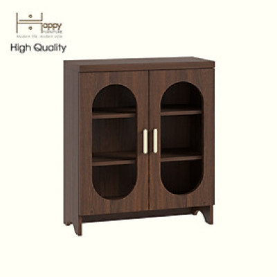 HAPPY FURNITURE , Tủ lưu trữ 2 cửa kính - CHEVY, TLT_047 , 70cm x 30cm x 82cm DxRxC