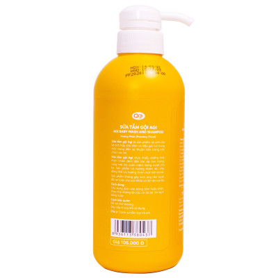 Sữa Tắm Gội AGI 700ml - Hương Phấn Baby