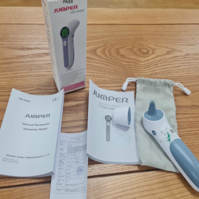 (Hàng chính hãng) Combo máy đo nồng độ oxy trong máu SPO2 và nhịp tim JPD-500E và Nhiệt kế hồng ngoại không tiếp xúc Jumper JPD-FR202