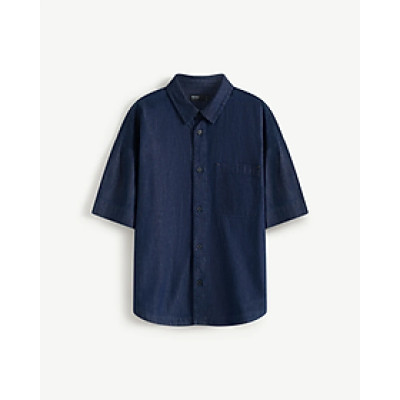 Áo sơ mi denim unisex Form Loose - RT 10S25DSHU054 | ROUTINE CÀ MAU