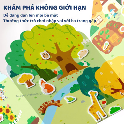 Sticker dán cho bé dùng được nhiều lần Mideer Reusable Jelly Sticker Set dán được trên nhiều bề mặt