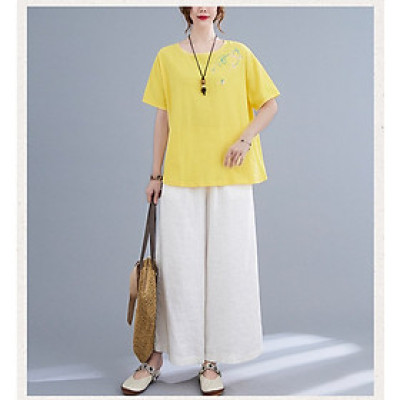 Aó đũi nữ tay lỡ kín đáo 3 màu thanh lịch full size 40-65kg Thời trang trung niên nữ Haint Boutique ALE19