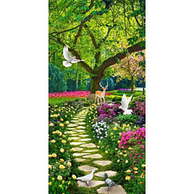 Tranh dán tường vườn hoa công viên SN50(80x180cm)