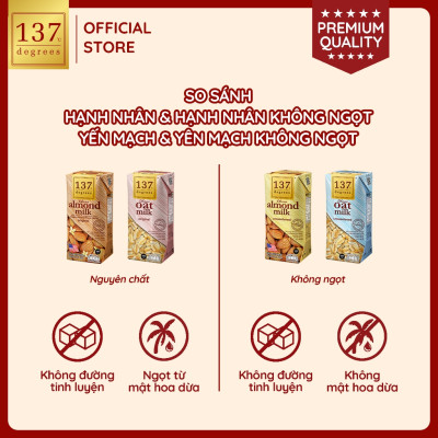 Sữa hạt Hạnh nhân Nguyên chất 137 DEGREES 1000ml