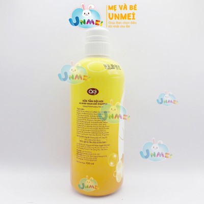 Sữa Tắm Gội AGI 700ml - Hương Phấn Baby