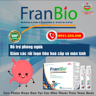 FRANBIO - NĂNG ĐỘNG - Bổ sung men vi sinh phòng ngừa rối loạn tiêu hóa