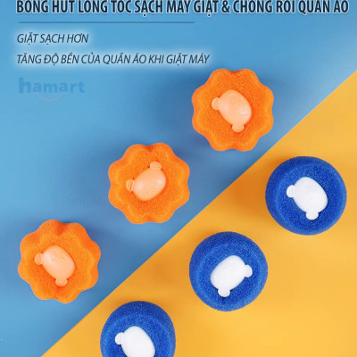 SET 2 Bóng Giặt Quần Áo Hút Lông PET Thú Cưng Banh Chống Nhăn Đồ PU Dính Tóc Hiệu Quả