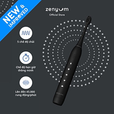 [Chính Hãng] Bàn Chải Đánh Răng Điện Zenyum Sonic MỚi 2.0 - Màu Đen Matte - Công Nghệ Singapore