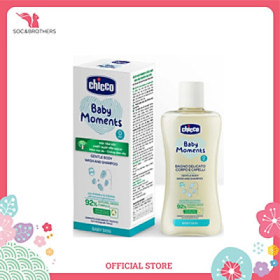 Sữa Tắm Gội Chiết Xuất Yến Mạch 0M+ Chicco (200ml)