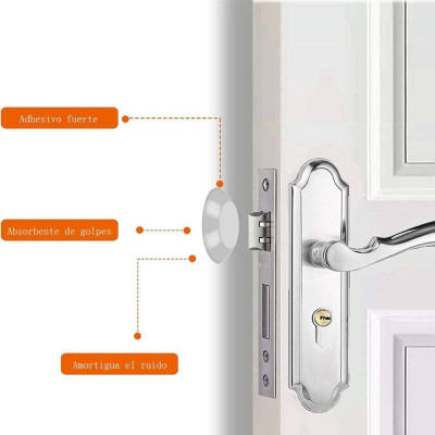 Miếng Đệm Trong Suốt Silicone, Chặn Cửa Dán Tường Không Cần Khoan, Chống Va Đập Cánh Cửa, Mềm Mại Và Siêu Dính. TakyHome 1700tron