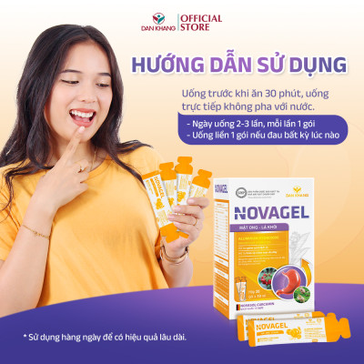 Gói Hỗ Trợ Giảm Đau Dạ Dày Tức Thì, Cải Thiện Tình Trạng Đầy Hơi Ợ Chua, Đau Rát Bao Tử Novagel Hộp 20 gói - Nguyên Liệu Nhập Khẩu Châu Âu