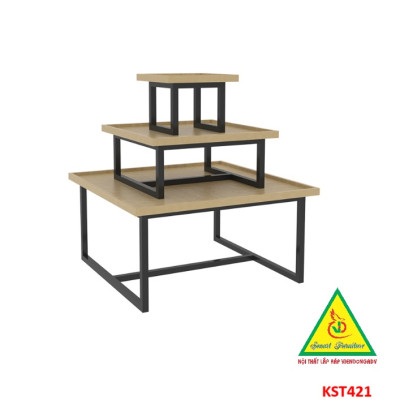 Kệ gỗ trưng bày rau củ quả, kệ trưng bày sản phẩm, hàng hóa KST421 - NỘI THẤT LẮP RÁP VIENDONGADV