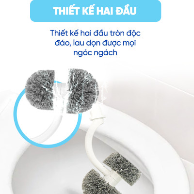 Cây chà bồn cầu loại 2 đầu tròn kháng khuẩn MyJae