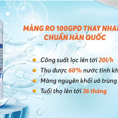 Máy lọc nước có chế độ lạnh, 7 lõi lọc hàng chính hãng Karofi Livotec 600, Màng RO 100GDP Hàn Quốc