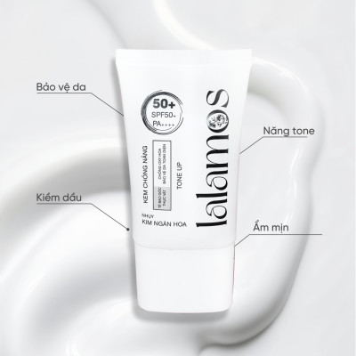 Kem Chống Nắng Lalamos Nhụy Kim Ngân Hoa White Tone-Up SPF 50+ PA++++ 50ml