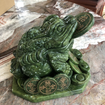 Bộ combo Tỳ Hưu, Cóc Ba Chân, Cóc Ngậm Tiền, Thiềm Thừ và Long quy, Rùa đầu rồng phong thủy đá ngọc Ấn Độ