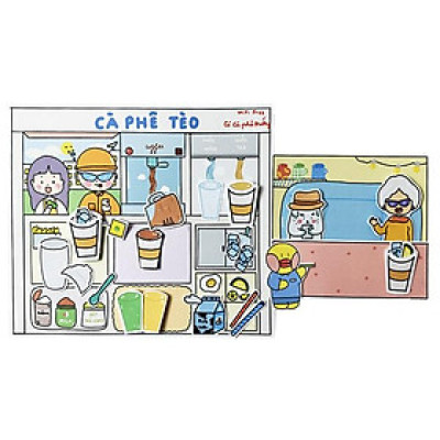 Bộ Tranh Tương Tác Cô Tiên Xanh - Tiệm Cà Phê Tèo