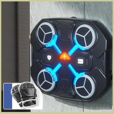 Máy Tập Boxing Theo Nhạc Gắn Tường Cho Bé - Máy Tập Đấm Bốc Tại Nhà, Đèn LED Theo Nhịp